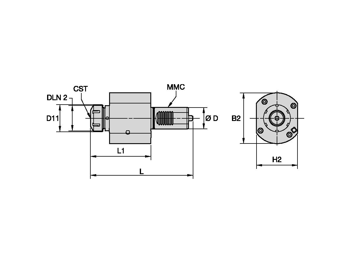 ERICKSON TACU017ER32DA61301850 MAZAK DRIVEN TOOL AXIAL ER32