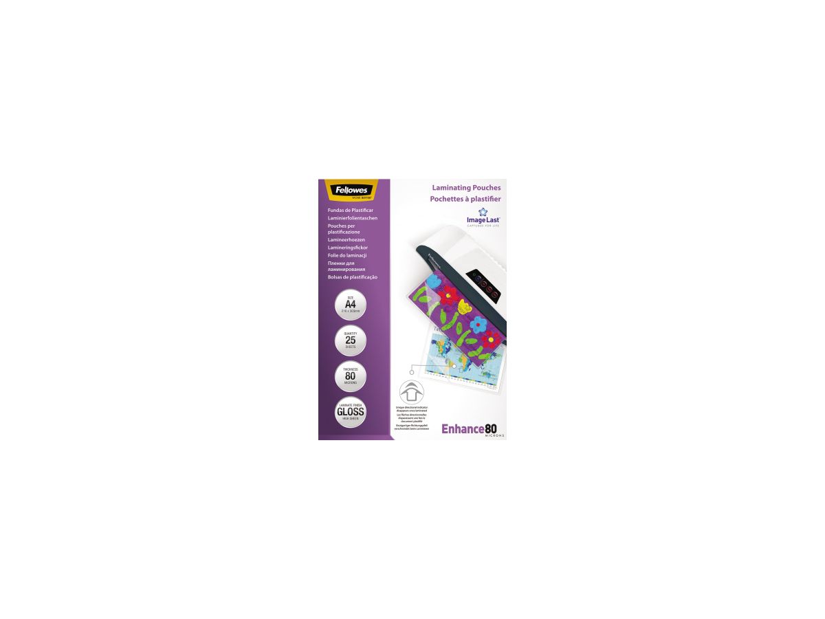 Fellowes Laminierfolie ImageLast 5396205 DIN A4 80my 25 St./Pack.
