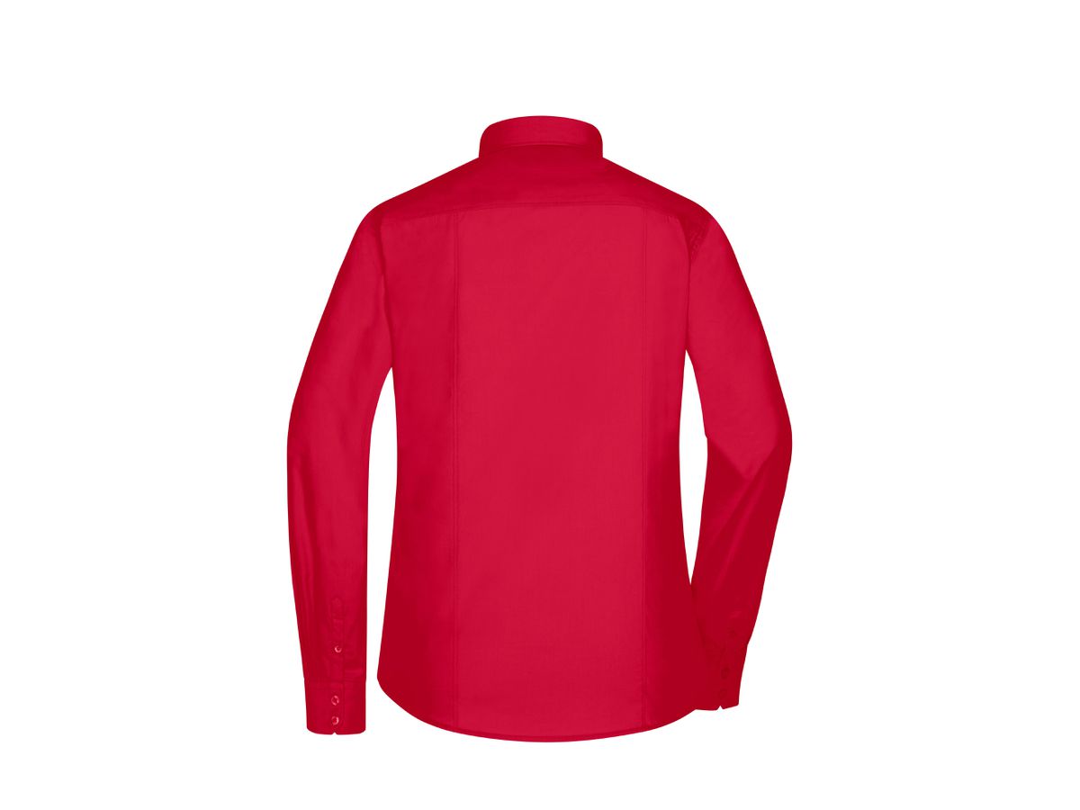 JN Ladies' Shirt Longsleeve Poplin JN677 red, Größe L