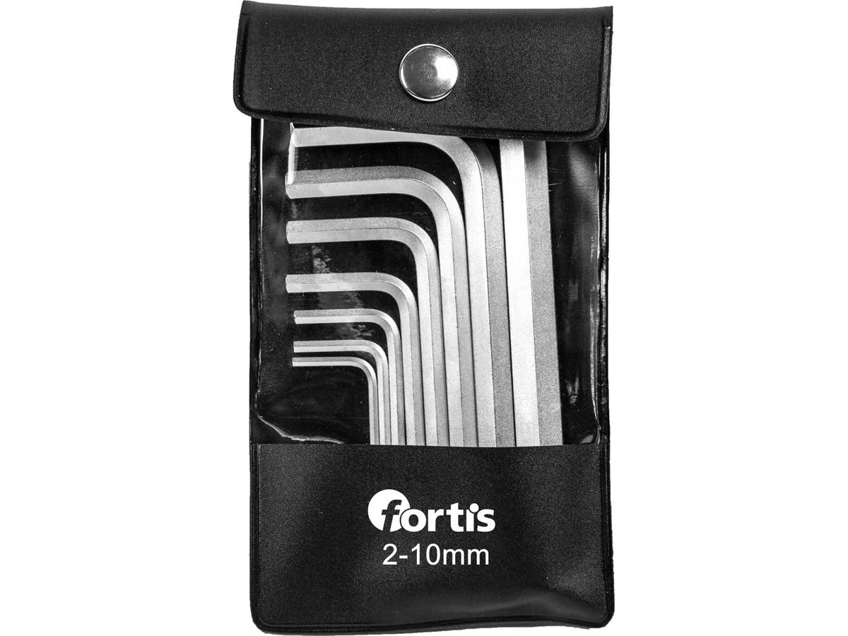 FORTIS Winkelschraubendreher- Satz in Tasche, 8-teilig 2-10mm