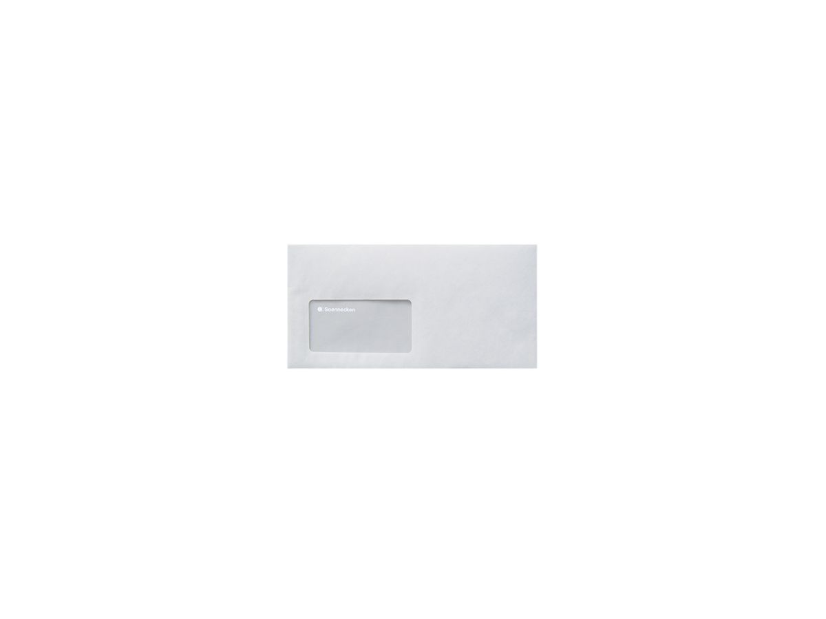 Soennecken Briefhülle 1309 DIN lang 80g mF hk hf weiß 100 St./Pack.