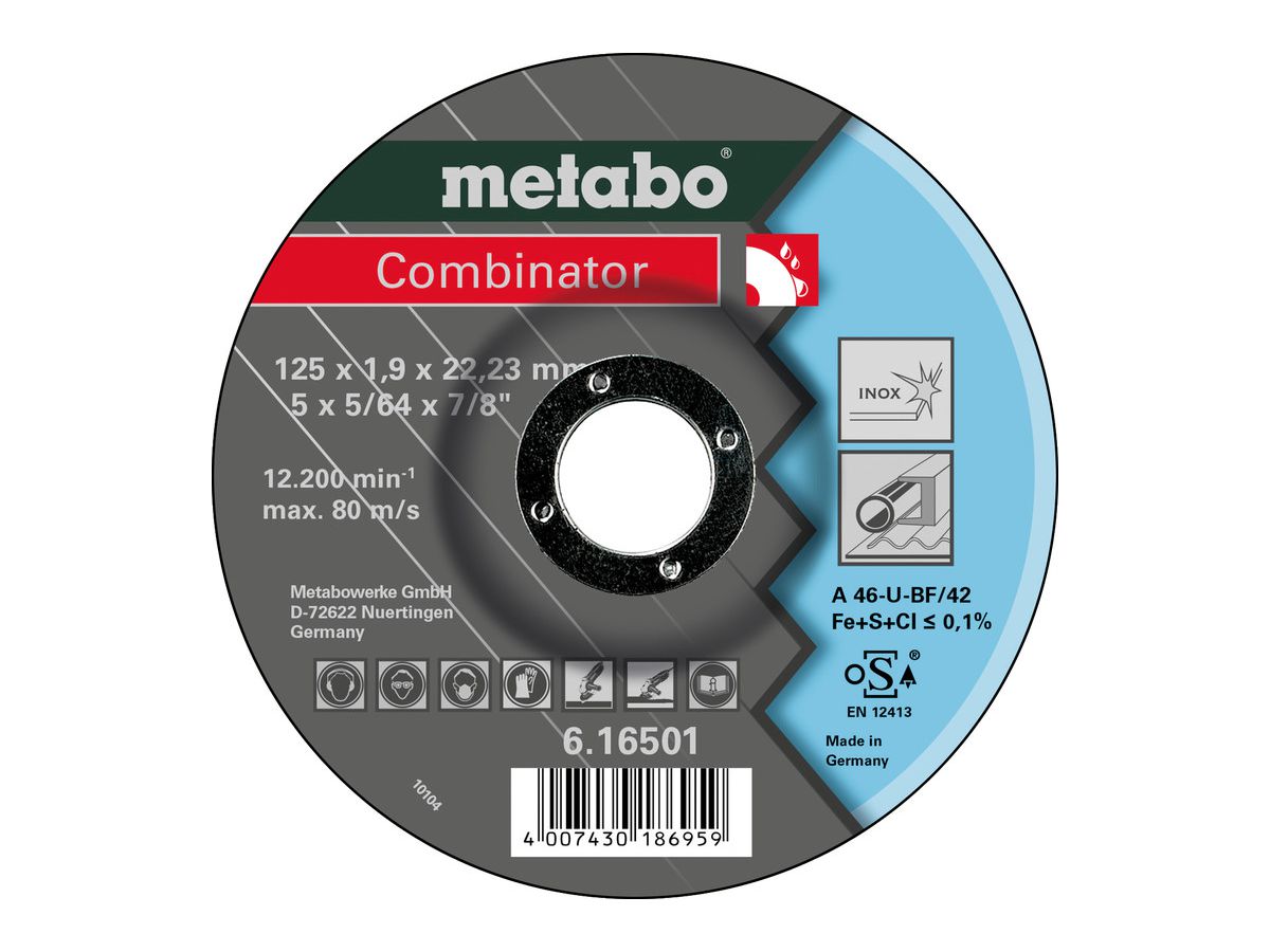 METABO Combinator 125 x 1,9 x 22,23 Inox