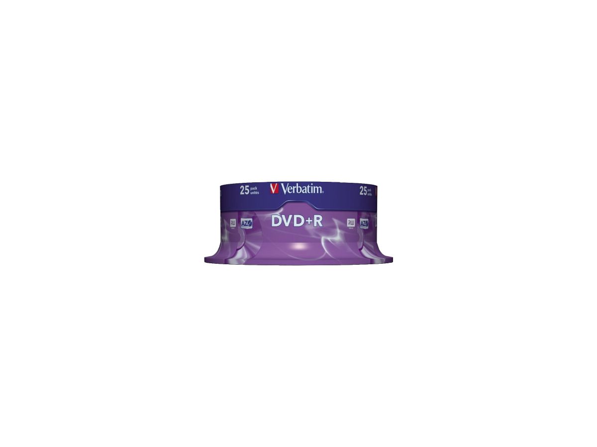Verbatim DVD+R 43500 16x 4,7GB 120Min. Spindel 25 St./Pack.