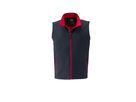 JN Men's Promo Softshell Vest JN1128 iron-grey/red, Größe L