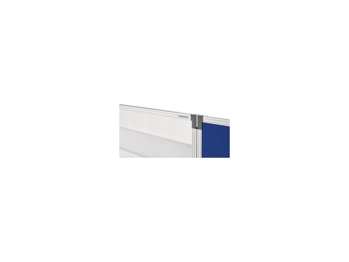 Raumteiler Textil m. T-Fuss, Filz blau 1250x1800x500mm