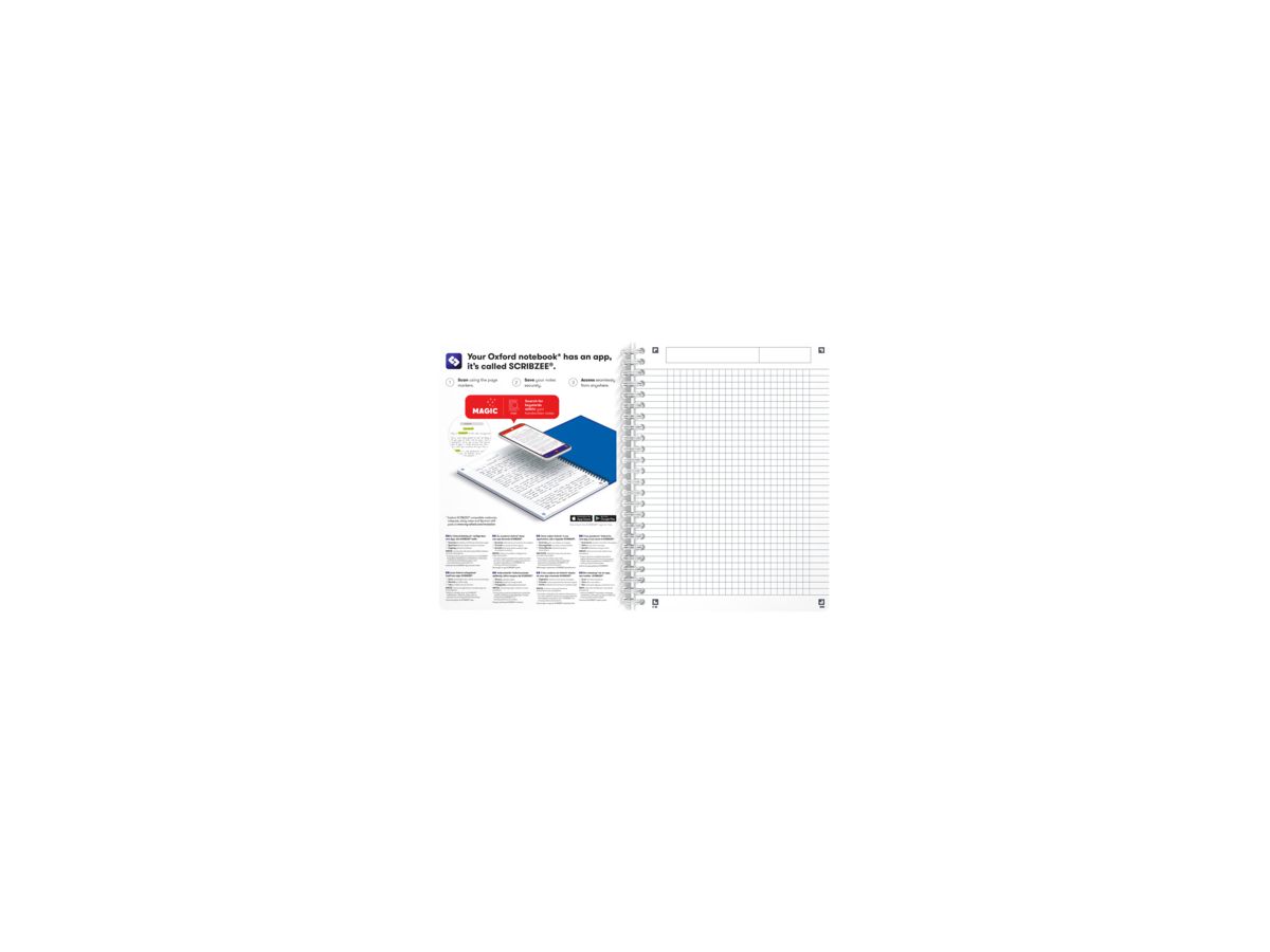 Oxford  Spiralbuch Office My Colours 100102483 DIN A5 kariert