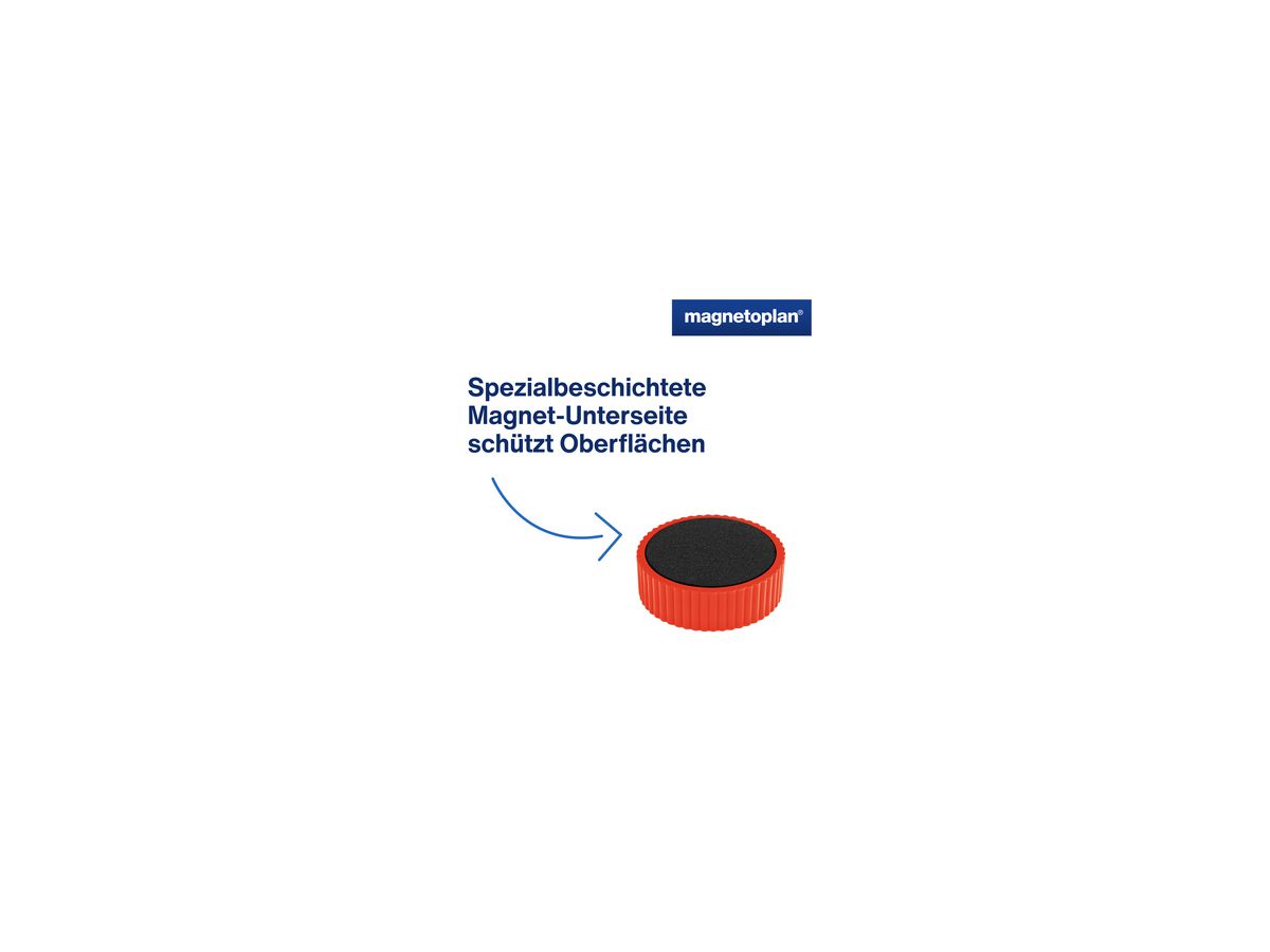 Magnet D=34mm VE=10 Haftkraft 2000 g rot