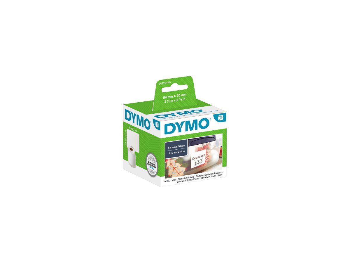 DYMO Namensschildetikett S0722440 70x54mm weiß 320 St./Pack.