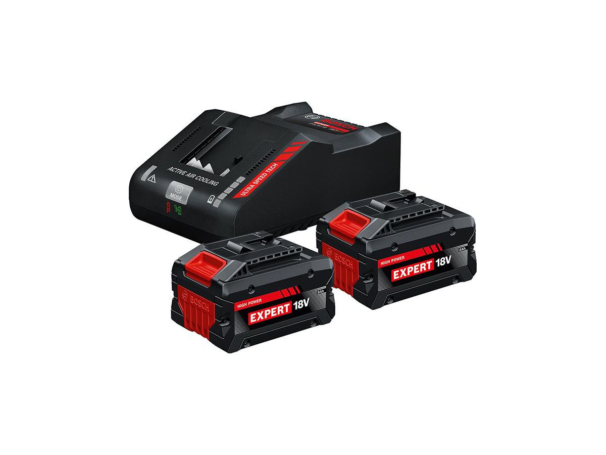 BOSCH Akku-Starter-Set 18V 2xEXBA 18V-80, EXAL 12V/18V-160
