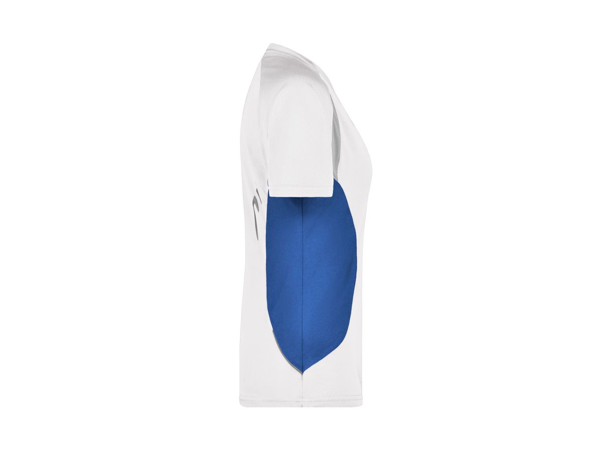 JN Ladies Running-T JN390 100%PES, white/royal, Größe L