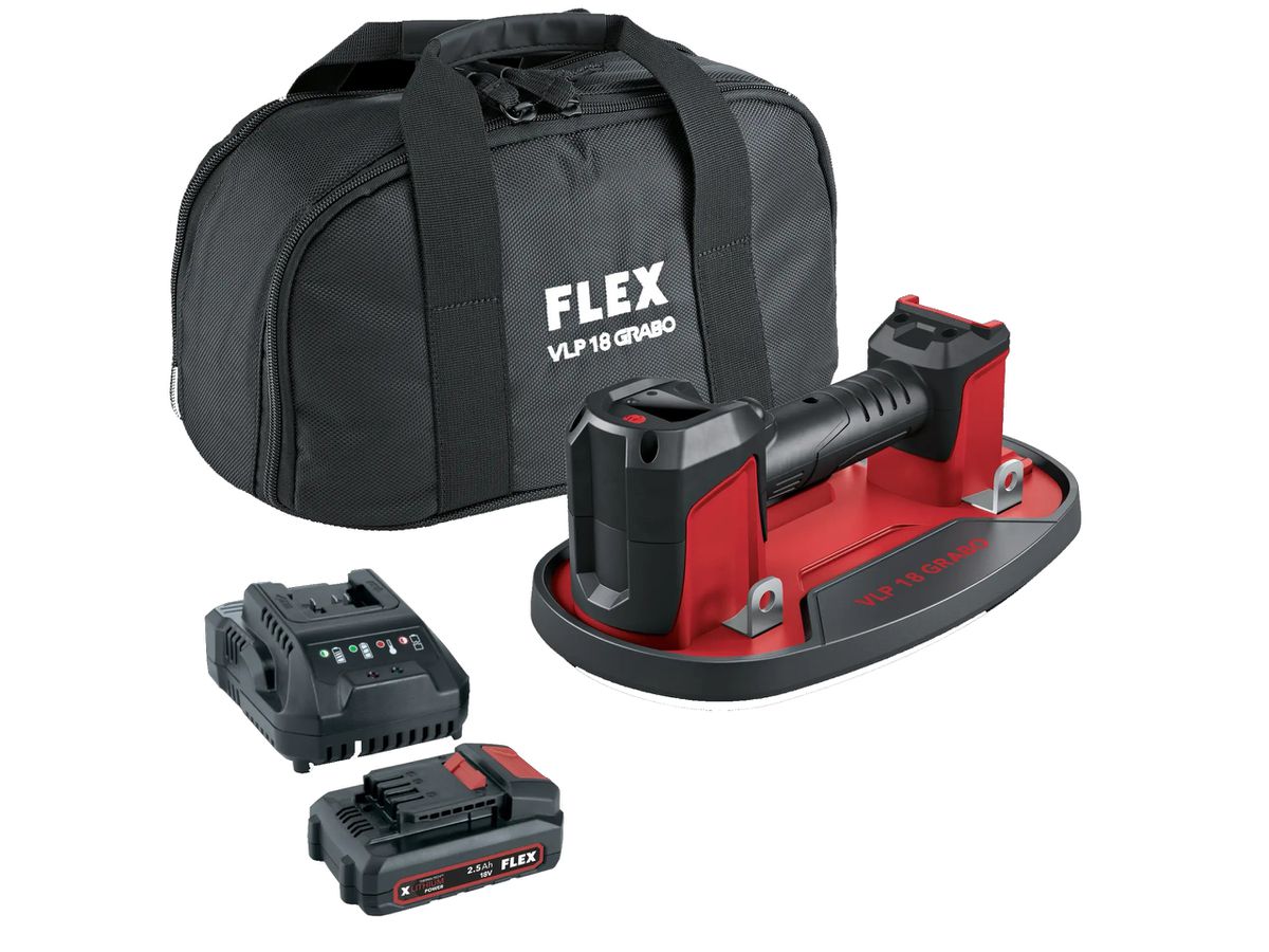 FLEX Akku-Vakuumheber 18V Grabo mit 1 Akku 18V 2,5Ah + Ladegerät