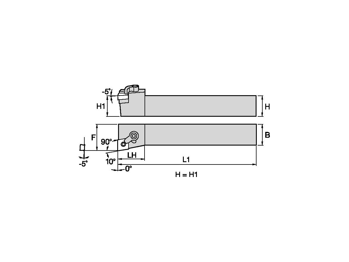 KENNAMETAL MCFNR124B M DREHKLEMMHALTER W0.75 L4.50