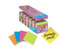 Post-it Haftnotiz Super Sticky 654SE24P 76x76mm sort. 24 St./Pack.
