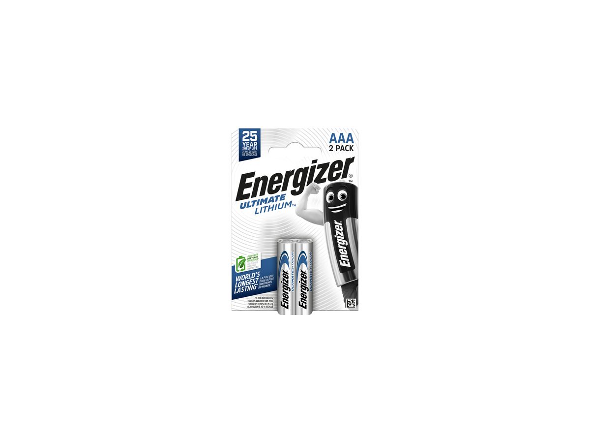 Energizer Batterie Ultimate Lithium 639170 AAA Micro L92 2 St./Pack.