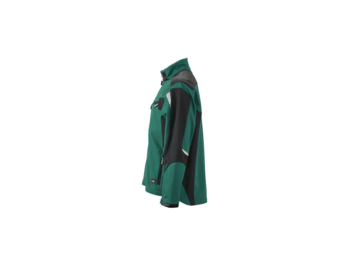 JN Workwear Softshell Jacket JN844 100%PES, dark-green/black, Größe S