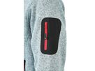 JN Mens Knitted Fleece Jacket JN762 100%PES, dark-grey-melange/silver, Gr XL