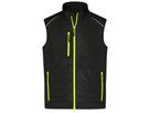 JN Men's Hybrid Vest JN1822 black/neon-yellow Gr. S