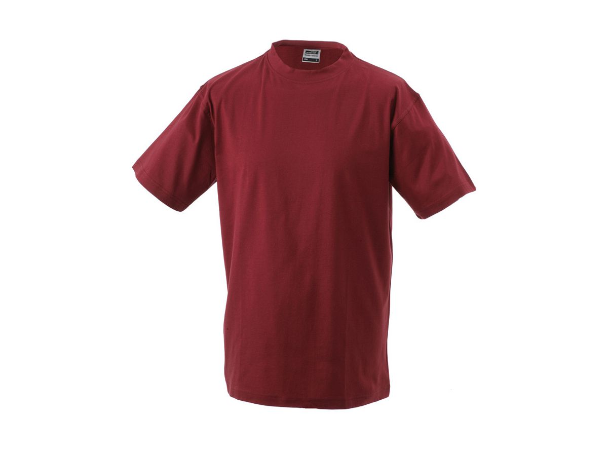 JN T-Shirt Round-T Heavy JN002 100%BW, wine, Größe XL