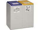 Kunststoffcontainer 40 l 2-fach ohne Deckel lichtgrau B505xT405xH570
