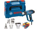 BOSCH Heißluftgebläse GHG 23-66 Set in L-BOXX 136 mit Düsen, Schrumpfschläuchen