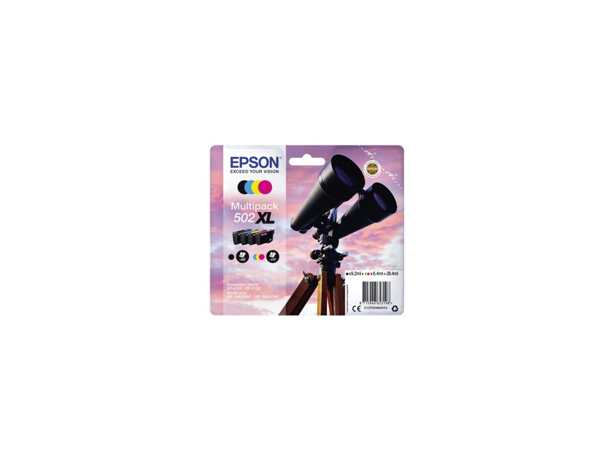 Epson Tintenpatrone C13T02W64010 502XL sw/c/m/y 4 St./Pack.