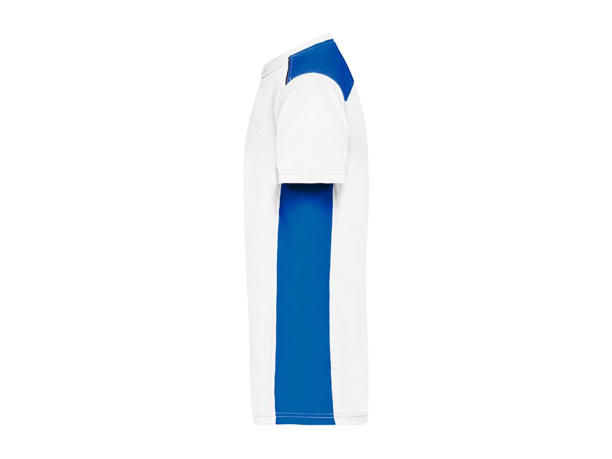 JN Herren Workwear  T-Shirt JN860 white/royal, Größe L