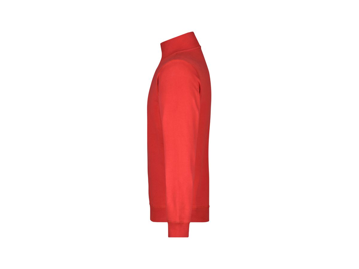JN Round-Neck Zip JN352 100%BW, red, Größe 3XL
