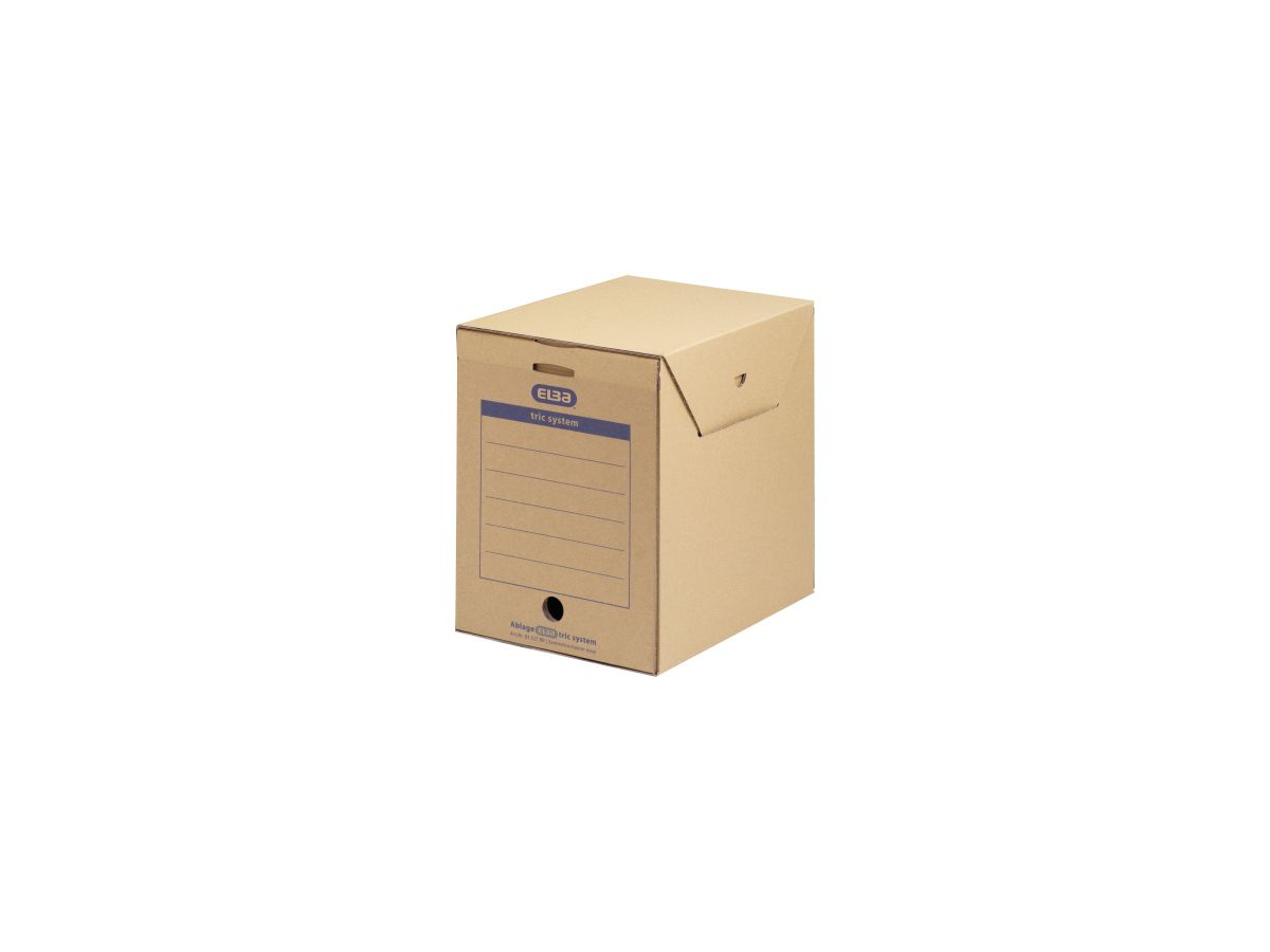 ELBA Archivbox Maxi tric system 83527BR für DIN A4 naturbraun