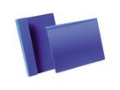 DURABLE Kennzeichnungstasche mit Falz, A4 quer 210x297 dunkelblau Pack a 50 St.