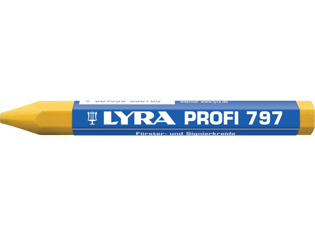 LYRA Förster- und Signierkreide gelb, 120x12mm