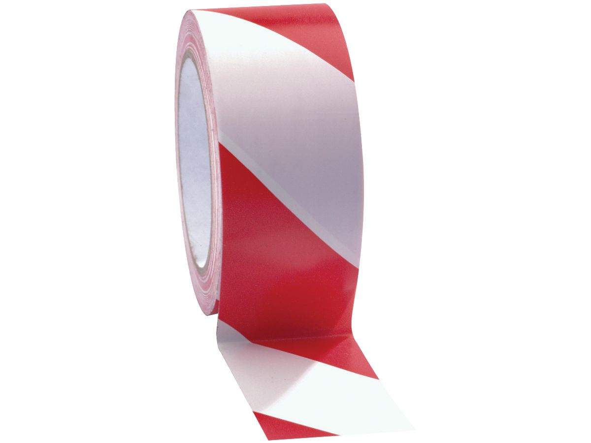 Bodenmarkierband PVC 50 mm x 33 m weiß/rot