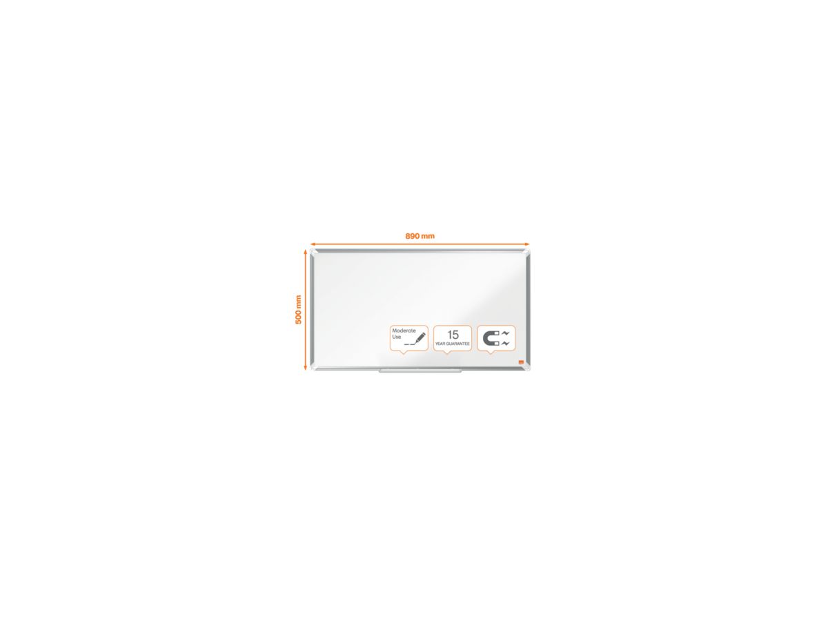 Nobo Whiteboard Premium Plus 1915371 NanoCleanT 50x89cm