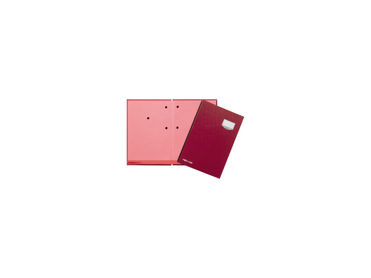 PAGNA Unterschriftenmappe de Luxe 24202-01 20Fächer Pappe rot