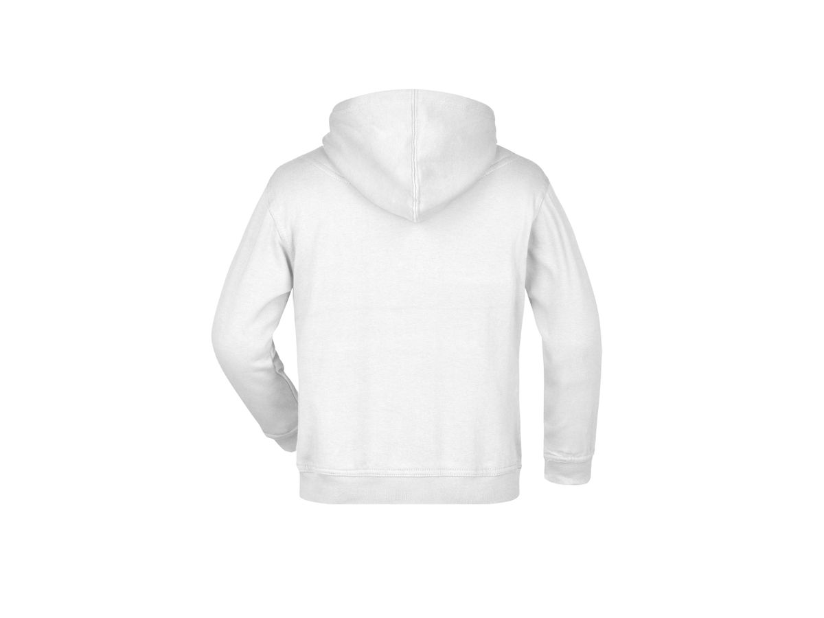 JN Hooded Sweat Junior JN047K 80%BW/20%PES, white, Größe XS