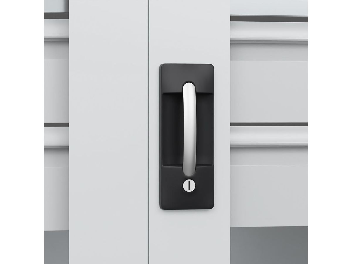 CP Schwerlastschrank Acurado 2SL 4 Böden B1000xT600xH1950mm RAL 7035/7035