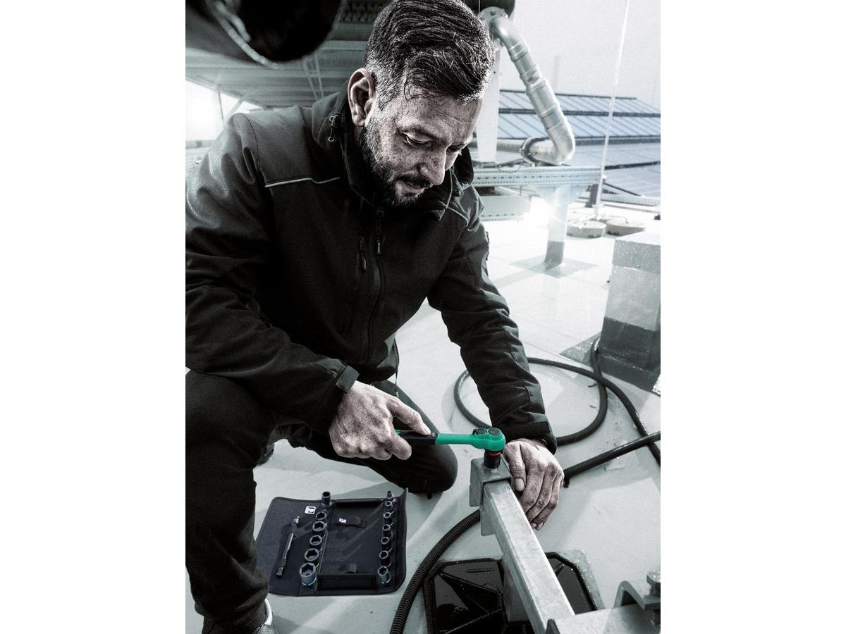 WERA Steckschlüssel-Garnitur 3/8" 8100 SB 12, 16-teilig, Tasche