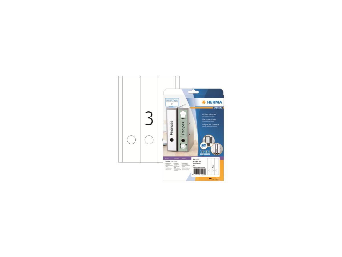 HERMA Ordneretikett 5135 lang/breit sk ws 75 St./Pack.