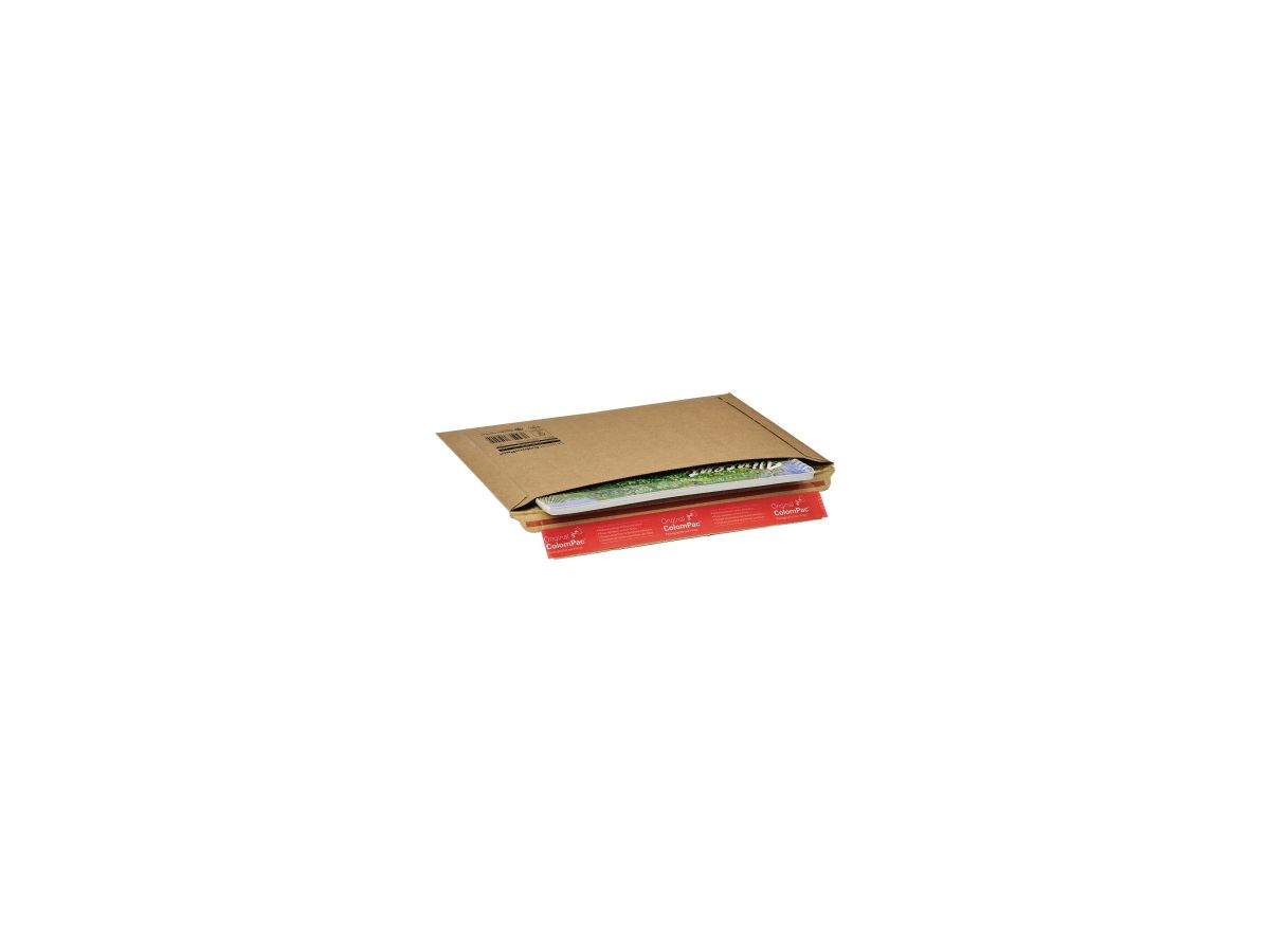 ColomPac Wellpappversandtasche 340x235x35 braun Querbefüllung