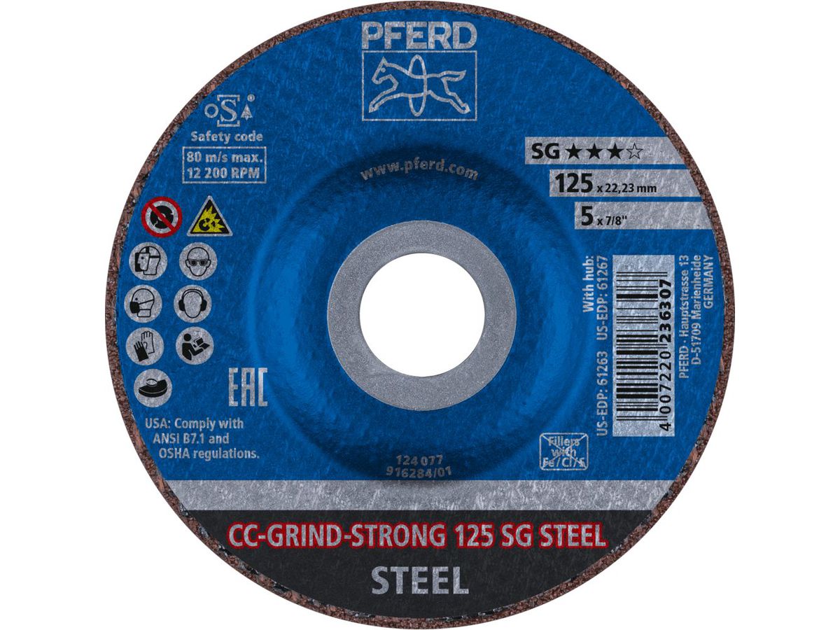 PFERD Schleifscheibe CC-Grind STRONG-STEEL 125mm