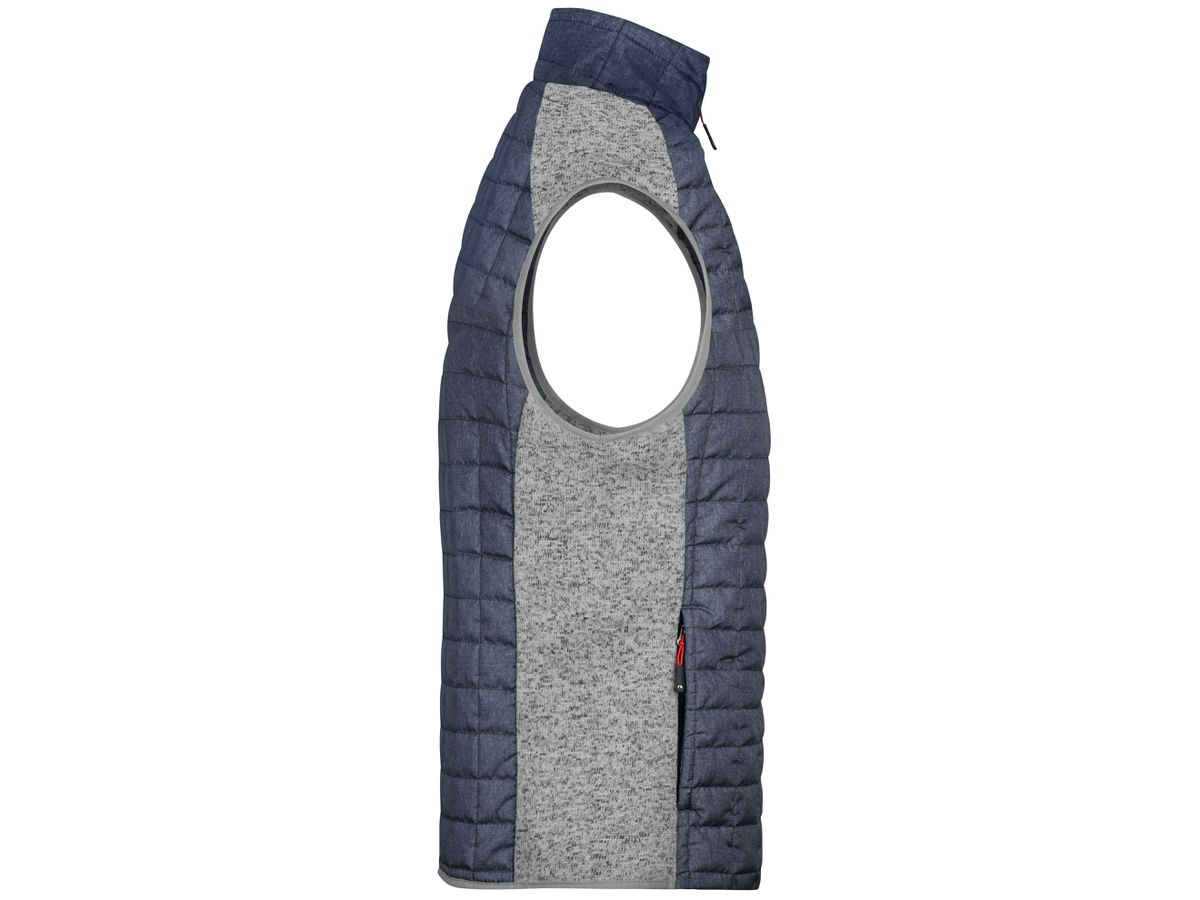 JN Men's Knitted Hybrid Vest JN740 light-melange/anthracite-melange Gr. M