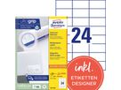 Avery Zweckform Etikett 3474-200 70x37mm weiß 4.800 St./Pack.