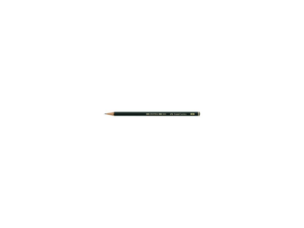Faber-Castell Bleistift CASTELL 9000 119006 6B dunkelgrün
