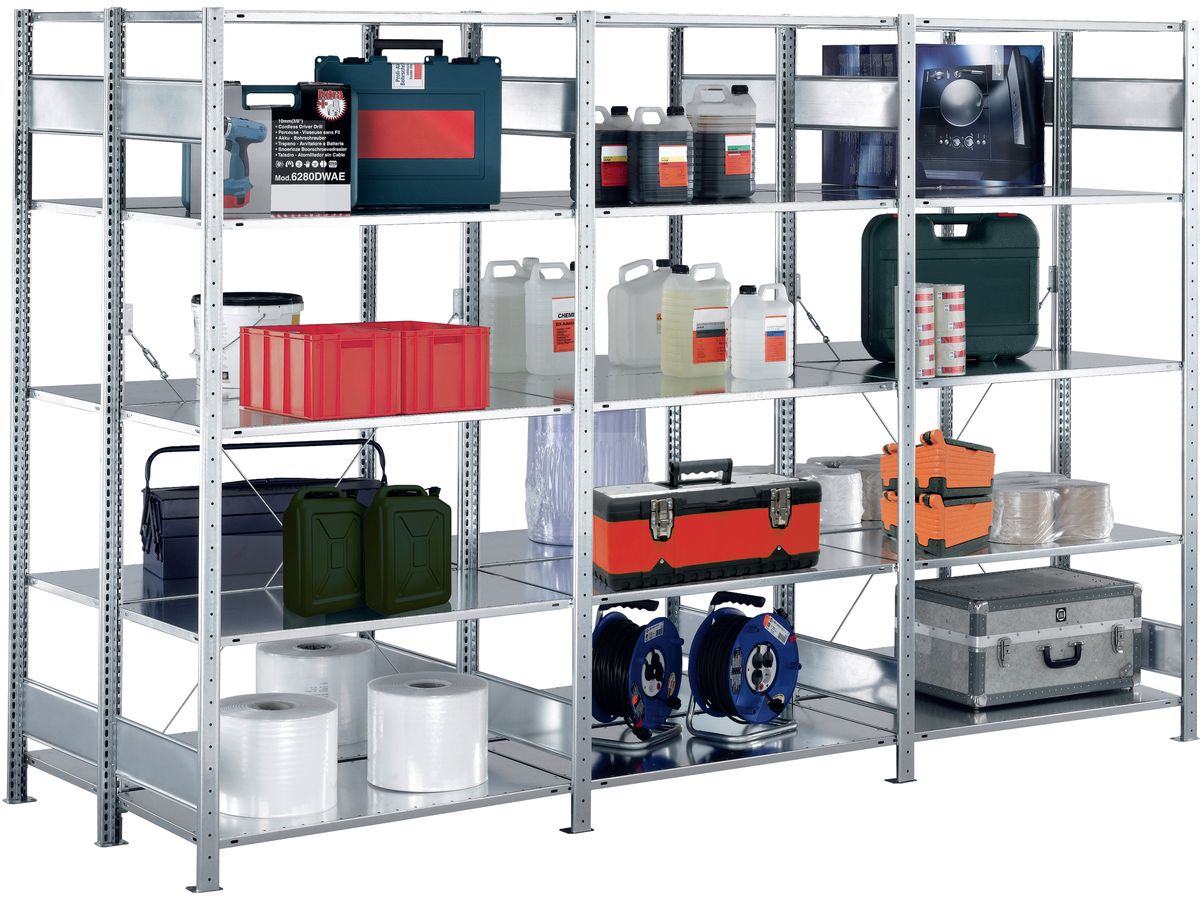 Steckregal dop. AR 250 kg2500x1000x2x400mm verz.