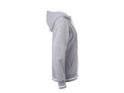 JN Ladies' Club Sweat Jacket JN775 grey-heather/white, Größe XXL