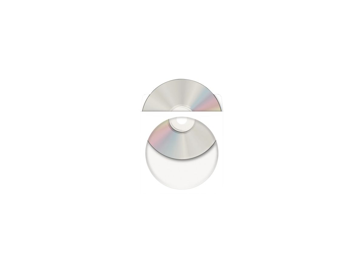 HERMA CD/DVD Hülle 1140 12,4x12,4cm weiß 100 St./Pack.