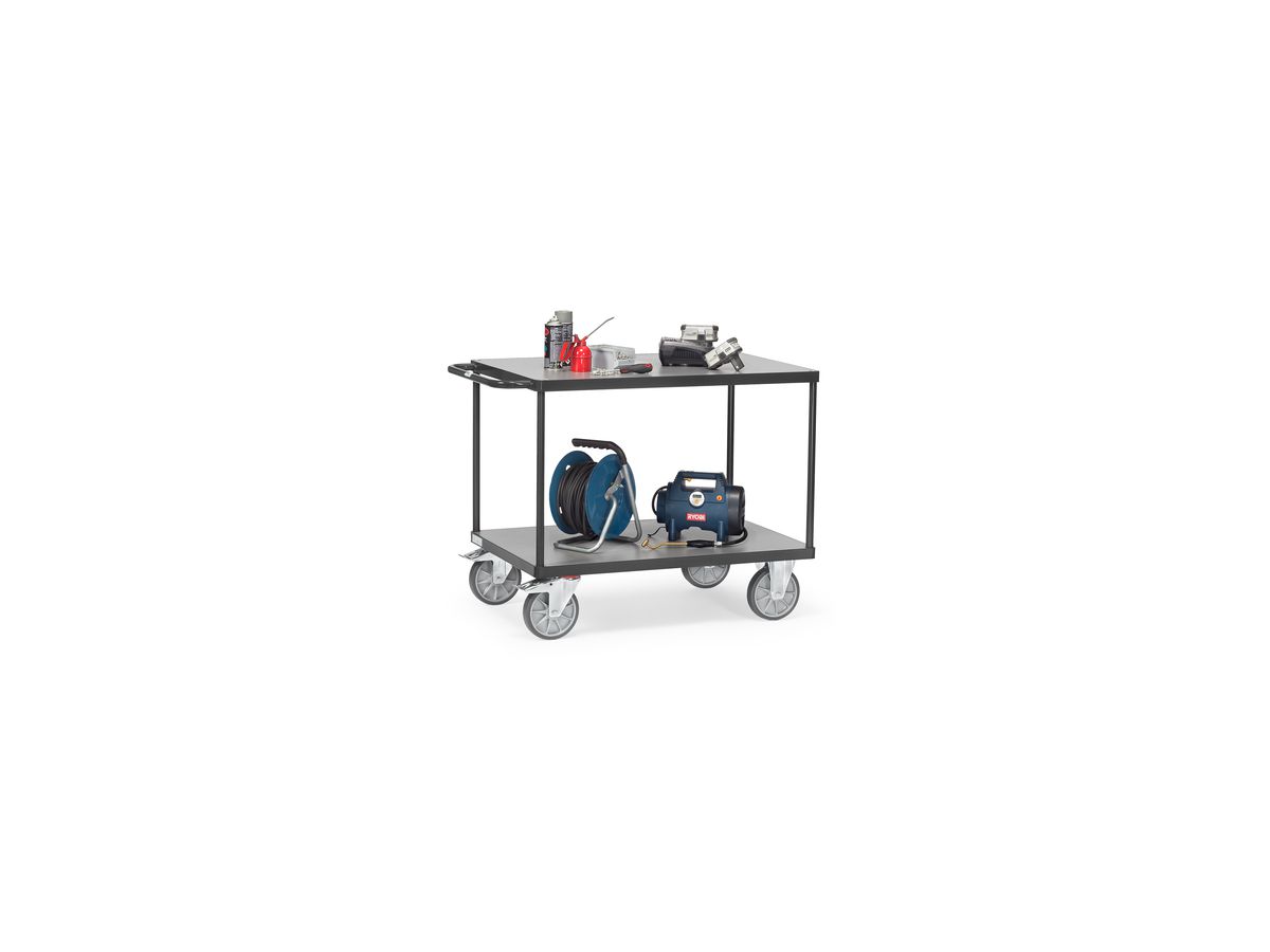 FETRA Tischwagen RAL 7016 2402, Ladefläche 1000 x 700 mm