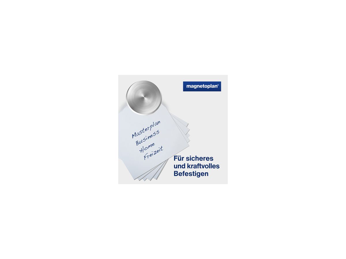 magnetoplan Magnet Discofix forte 16630 20mm silber 10 St./Pack