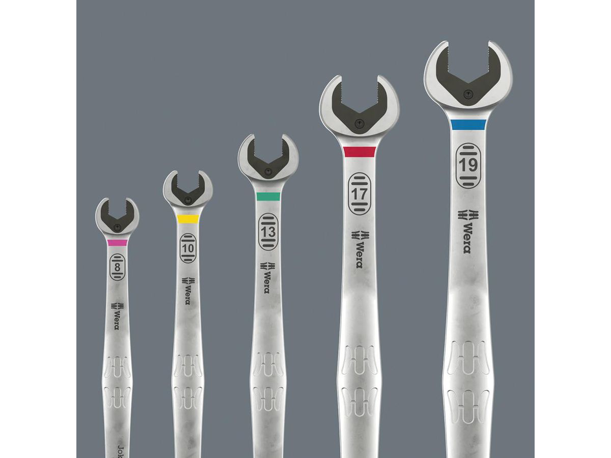 WERA Ratschenschlüssel-Satz Joker gerade 8-19mm extralang