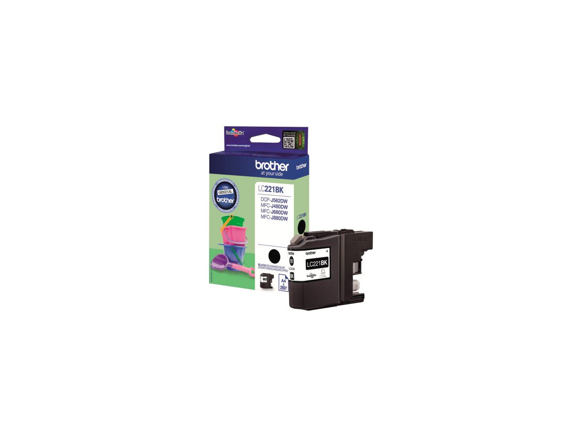 Brother Tintenpatrone LC221BK 260Seiten schwarz