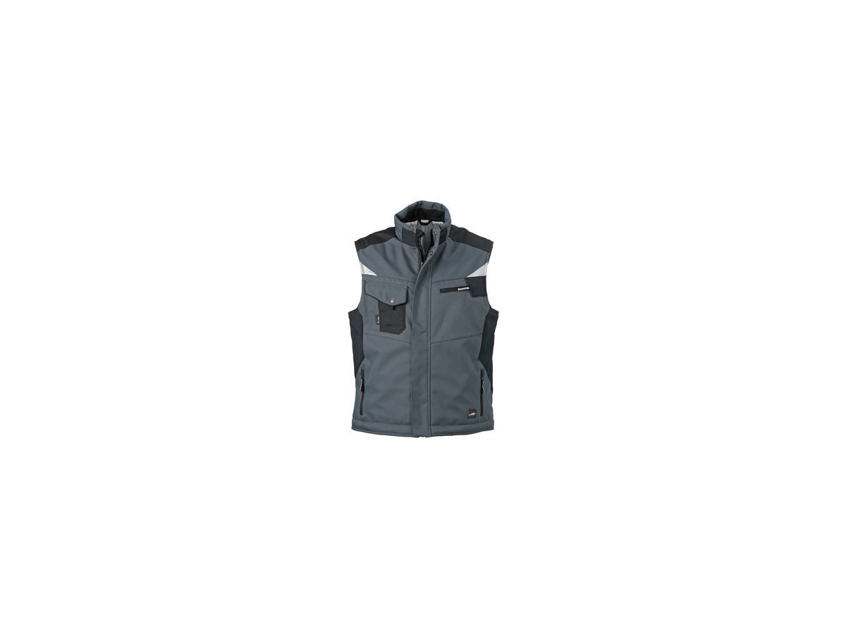 JN Craftsmen Softshell Vest JN825 100%PES, carbon/black, Größe S